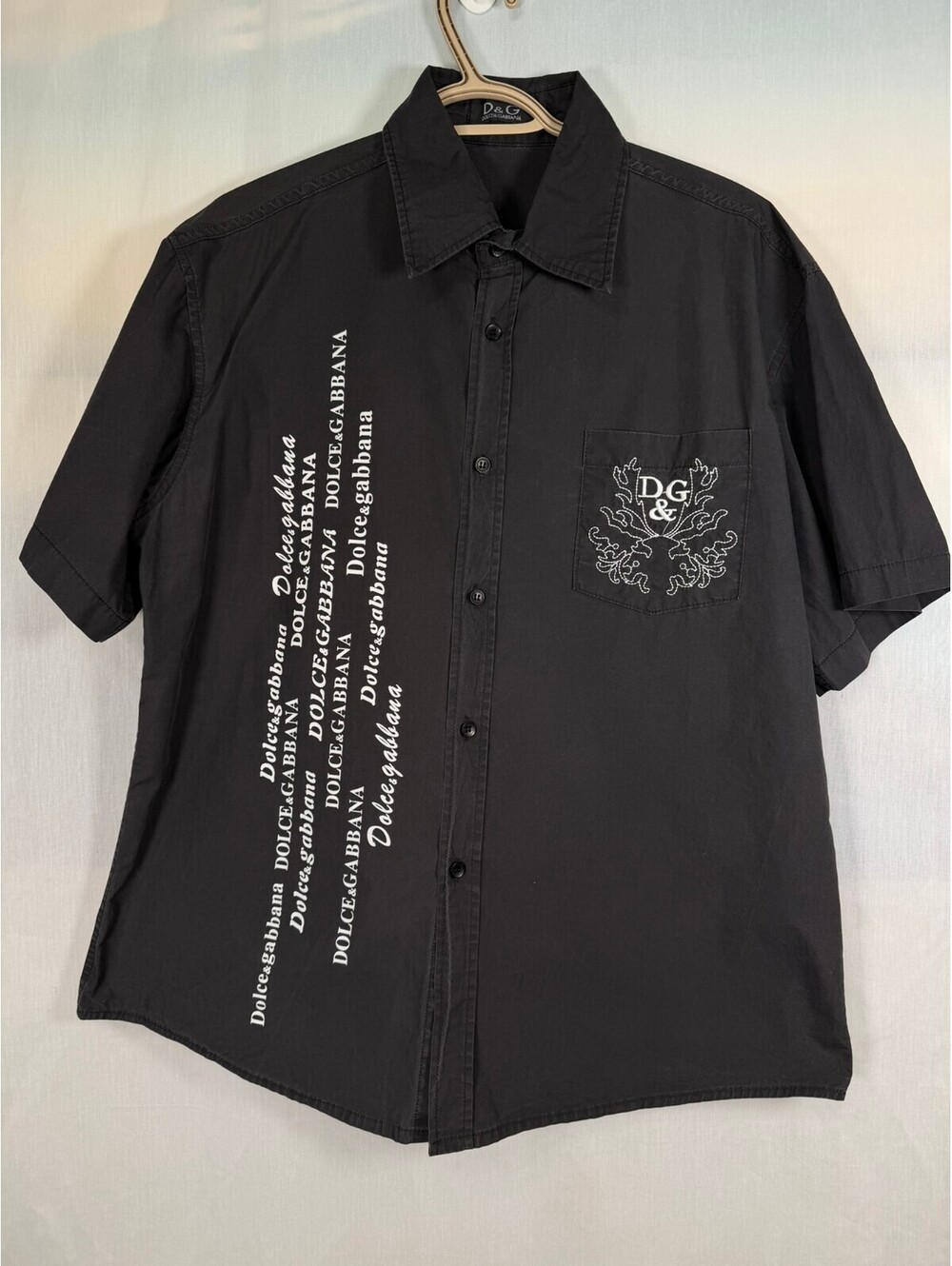 Vintage Dolce & Gabbana Short Sleeve Button Up Shirt Men's XXL